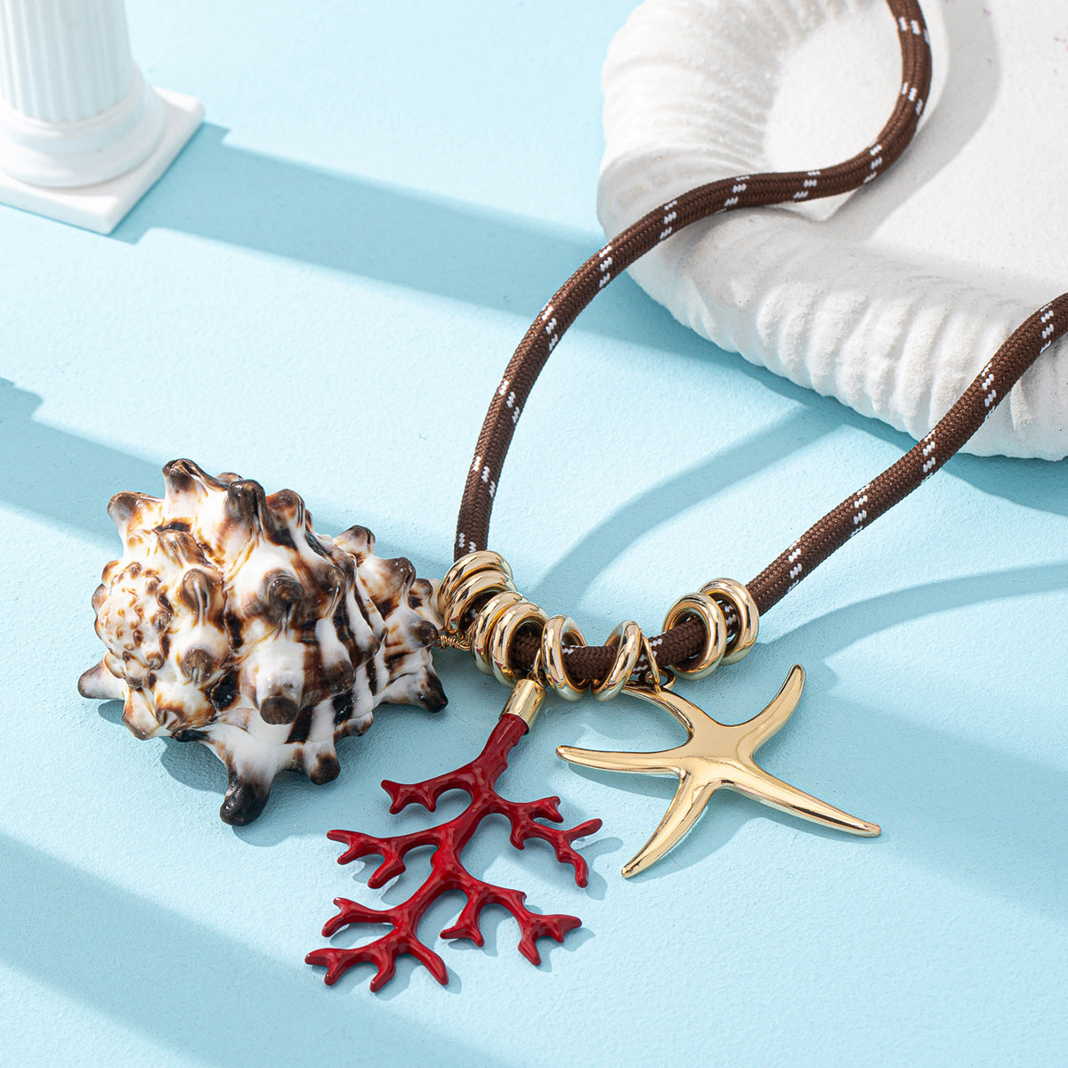 Wholesale Summer Vacation Seafood Animal Pendant Bohemian Style Necklace